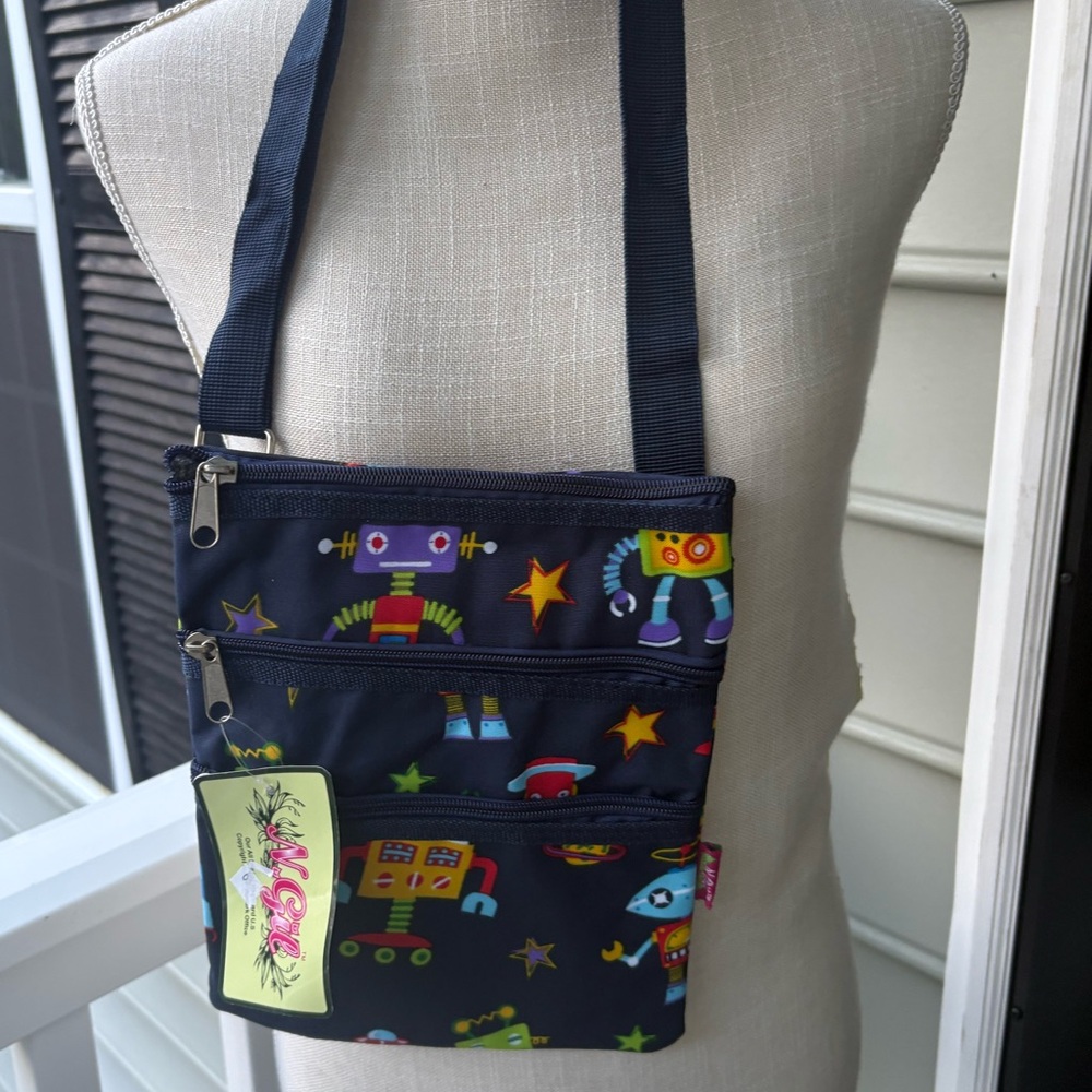 New NGIL Robot Crossbody Bag with Wallet Set Travel Purse Handbag Hipster